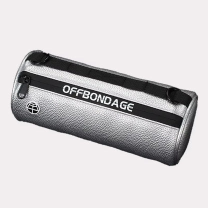 Leather Bike Handlebar Bag – Waterproof Cylindrical Cycling Bag