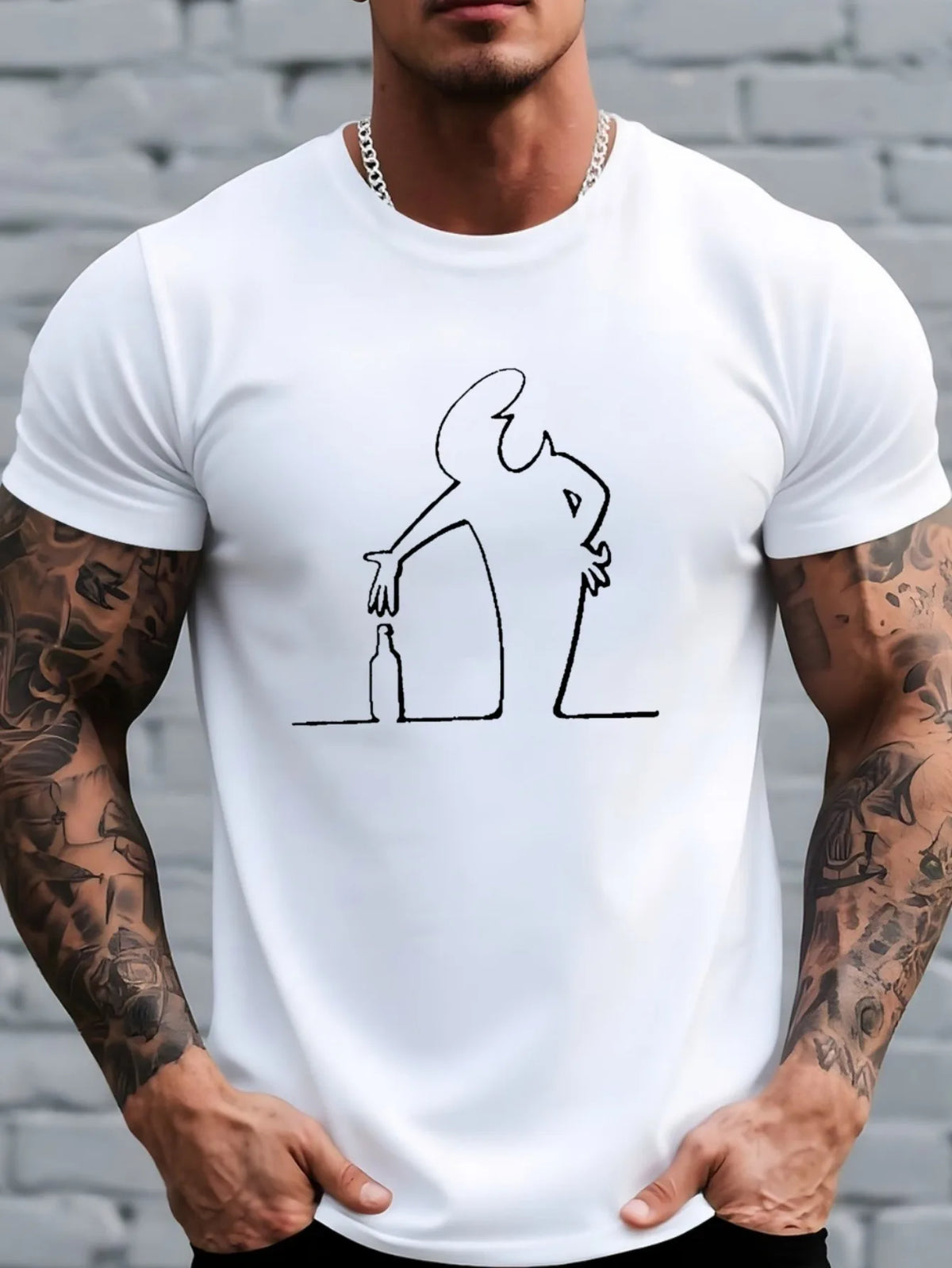 Men's Cycling Print T-Shirt – Cotton Casual Sports Tee