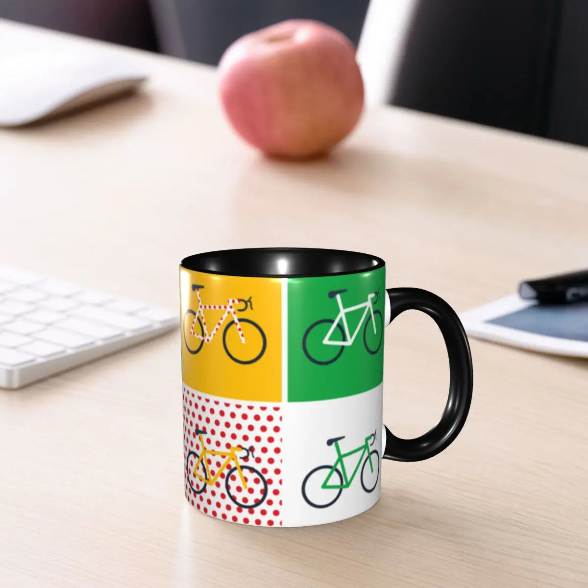 Cycling Ceramic Coffee Mug – 330ml Tea & Coffee Cup