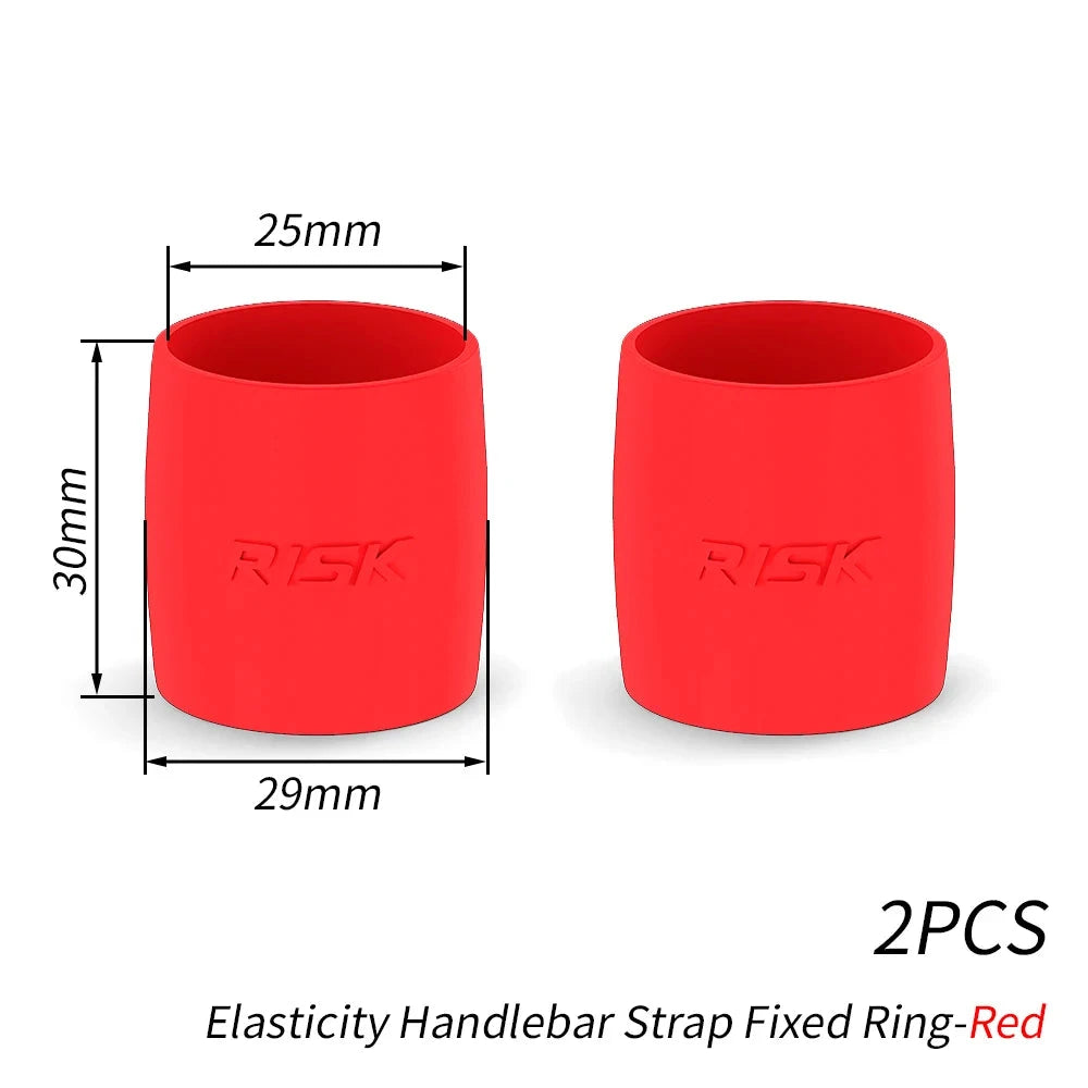 Road Bike Handlebar Tape Fixing Rings – Silicone End Loops (2pcs)