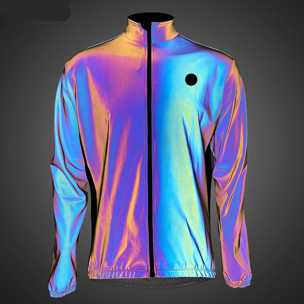 Chaqueta ciclista impermeable reflectante