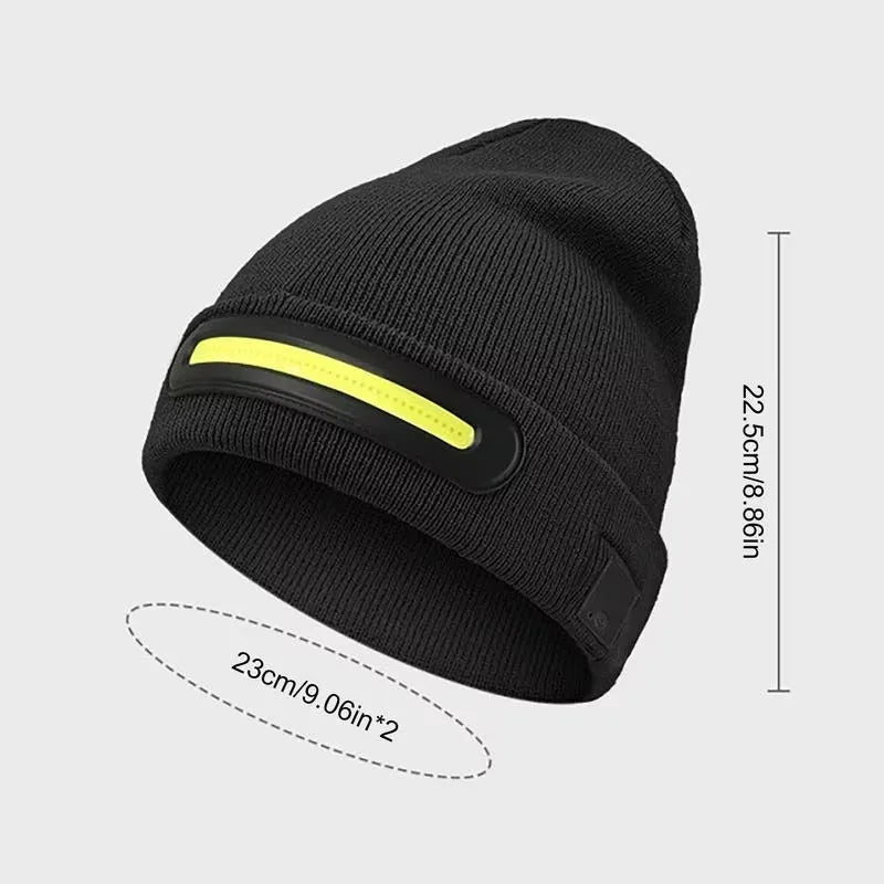 Berretto con cappello lavorato a maglia luminoso USB LED 