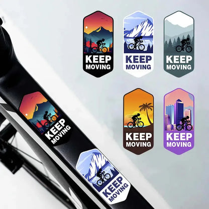 Keep Moving Bicycle Sticker Set