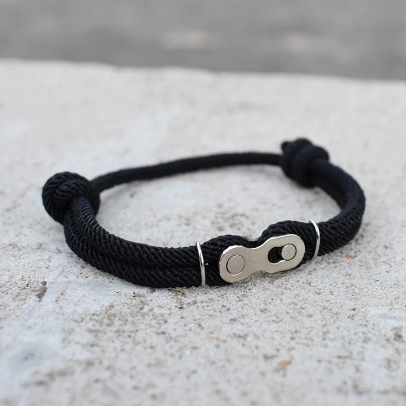 Minimalist Bike Link Cord Bracelet
