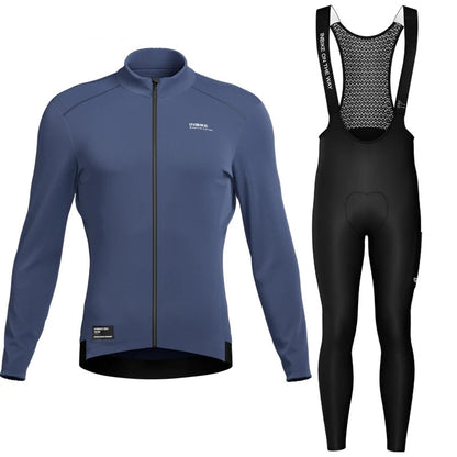 Camisa de ciclismo térmica forrada de lã quente