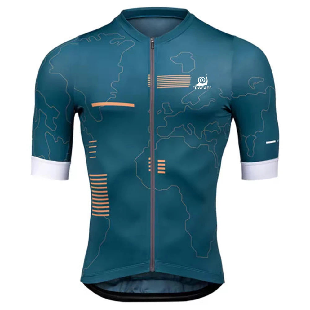 Short-Sleeve Cycling Jersey – Full-Zip, Breathable Road Bike Top, 3 Colors