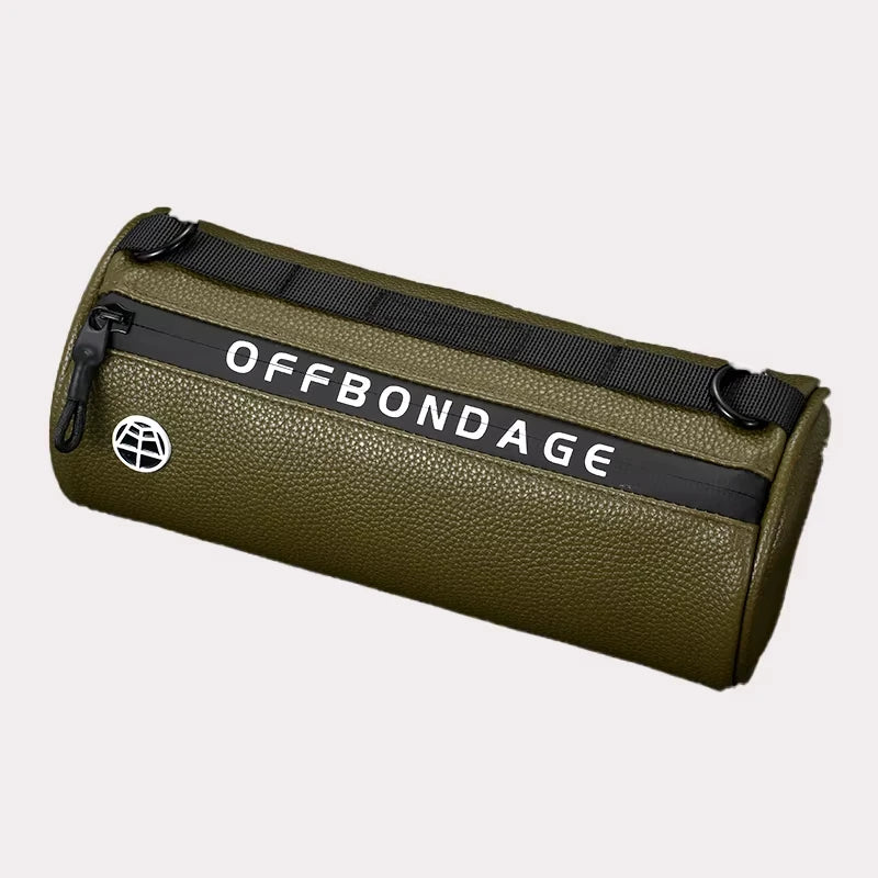 Leather Bike Handlebar Bag – Waterproof Cylindrical Cycling Bag