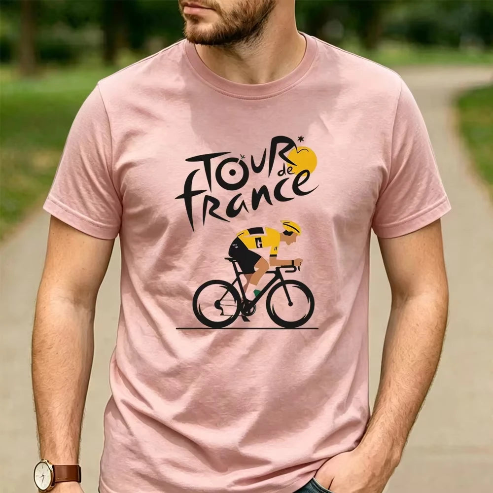 Yellow Jersey Cycling Graphic Tee – Retro Road Bike Streetwear