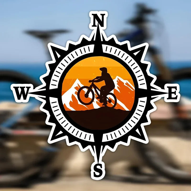 Compass Mountain Biking Decal