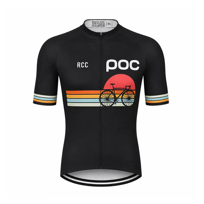 Men’s Short-Sleeve Cycling Jersey – Full-Zip, Quick-Dry MTB & Road Bike Top