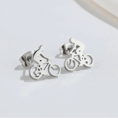 Sport Bicycle Earrings for Men 